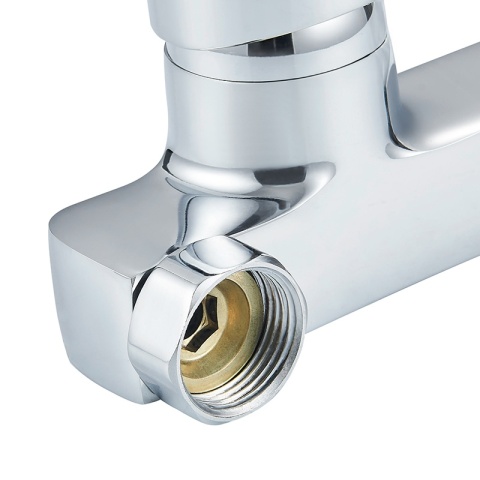 BATERIA KUCHENNA ŚCIENNA KRAN LARGO GIĘTKA SZARA WYLEWKA PODSTAWA CHROM