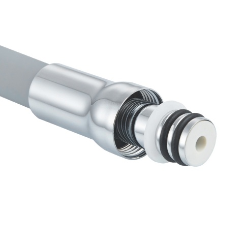 BATERIA KUCHENNA ŚCIENNA KRAN LARGO GIĘTKA SZARA WYLEWKA PODSTAWA CHROM