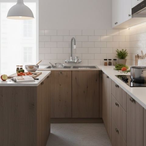 BATERIA KUCHENNA ŚCIENNA KRAN LARGO GIĘTKA SZARA WYLEWKA PODSTAWA CHROM