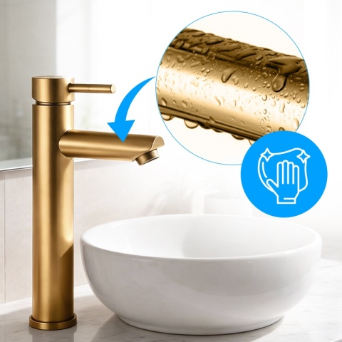 BATERIA UMYWALKOWA ŁAZIENKOWA ARLEY-H ZŁOTA