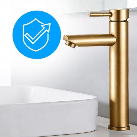 BATERIA UMYWALKOWA ŁAZIENKOWA ARLEY-H ZŁOTA