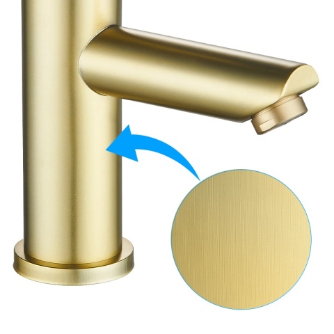 BATERIA UMYWALKOWA ŁAZIENKOWA STOJĄCA NABLATOWA ARLEY ZŁOTA SZCZOTKOWANA