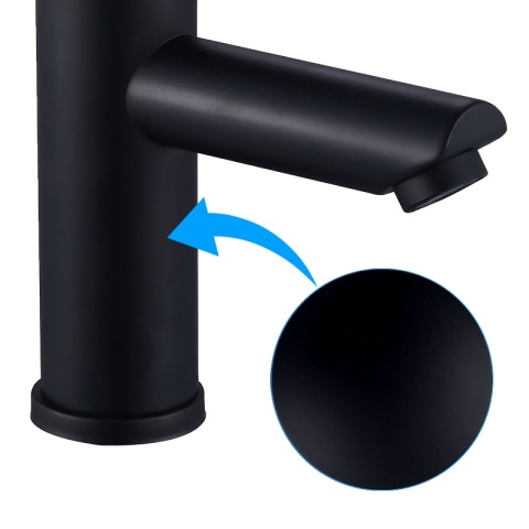 BATERIA UMYWALKOWA ŁAZIENKOWA STOJĄCA NISKA NABLATOWA KRAN ARLEY-BL CZARNA