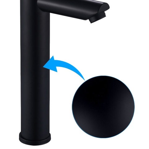 BATERIA UMYWALKOWA ŁAZIENKOWA STOJĄCA WYSOKA NABLATOWA KRAN ARLEY-H-BL CZARNA