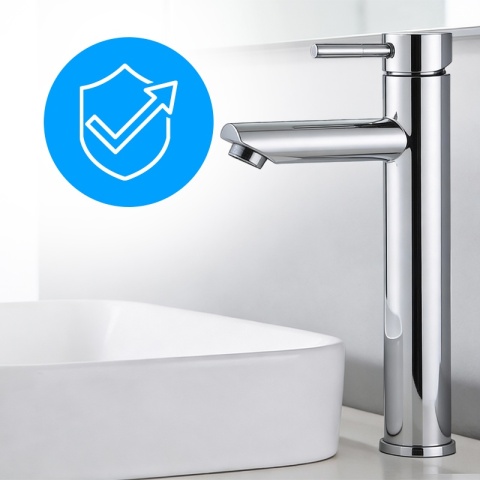 BATERIA UMYWALKOWA ŁAZIENKOWA STOJĄCA WYSOKA NABLATOWA KRAN ARLEY-H-CH CHROM