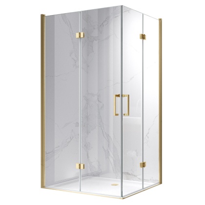 KABINA PRYSZNICOWA PROSTOKĄTNA Z-KZ12B-GL-BR-100X80 ZŁOTA SZCZOTKOWANA 100x80 CM