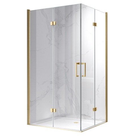KABINA PRYSZNICOWA PROSTOKĄTNA Z-KZ12B-GL-BR-100X80 ZŁOTA SZCZOTKOWANA 100x80 CM