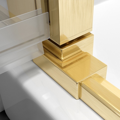 KABINA PRYSZNICOWA PROSTOKĄTNA Z-KZ12B-GL-BR-100X80 ZŁOTA SZCZOTKOWANA 100x80 CM