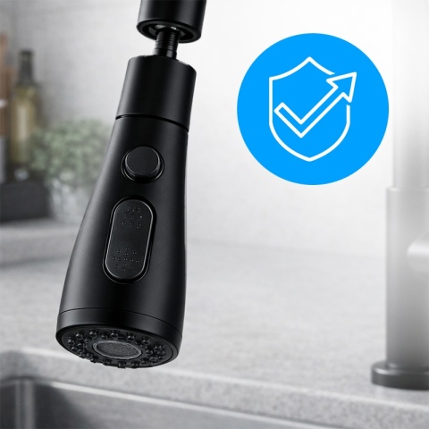 PRZEDŁUŻKA DO KRANU KUCHENNEGO AERATOR PERLATOR 2 TRYBY 360° PERL-2-BL CZARNY