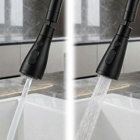 PRZEDŁUŻKA DO KRANU KUCHENNEGO AERATOR PERLATOR 2 TRYBY 360° PERL-2-BL CZARNY