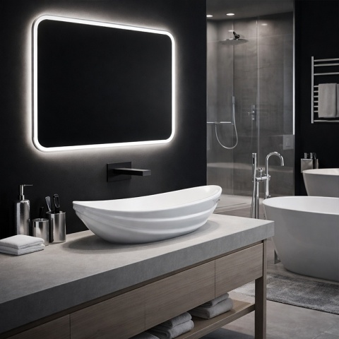 UMYWALKA NABLATOWA CERAMICZNA OWALNA LAVI-WH-LN-625 BIAŁY POŁYSK 62x36 CM