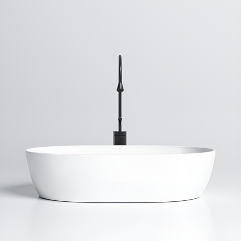 UMYWALKA NABLATOWA CERAMICZNA OWALNA NEO-WH-605 BIAŁY POŁYSK 60x42 CM