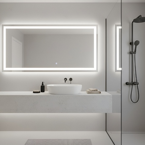 UMYWALKA NABLATOWA CERAMICZNA OWALNA NEO-WH-605 BIAŁY POŁYSK 60x42 CM