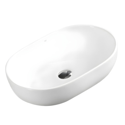 UMYWALKA NABLATOWA CERAMICZNA OWALNA NEO-WH-605 BIAŁY POŁYSK 60x42 CM