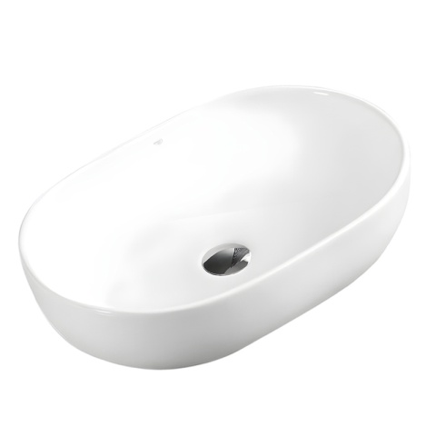 UMYWALKA NABLATOWA CERAMICZNA OWALNA NEO-WH-605 BIAŁY POŁYSK 60x42 CM