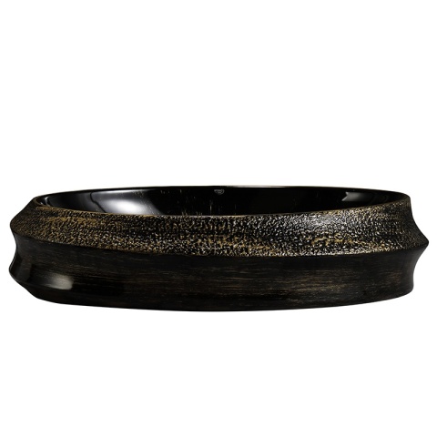 UMYWALKA NABLATOWA CERAMICZNA OWALNA STAR-BL-GL-600 ZŁOTA STRUKTURA 60x40 CM