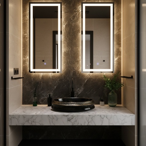 UMYWALKA NABLATOWA CERAMICZNA OWALNA STAR-BL-GL-600 ZŁOTA STRUKTURA 60x40 CM