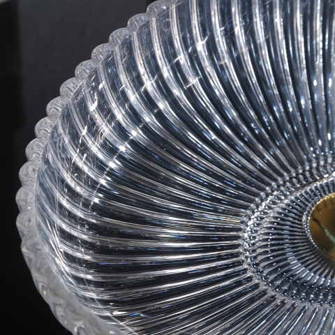 UMYWALKA NABLATOWA SZKLANA OWALNA RYFLOWANA BRILLANT3-TR-510 TRANSPARENTNA 51x35 CM