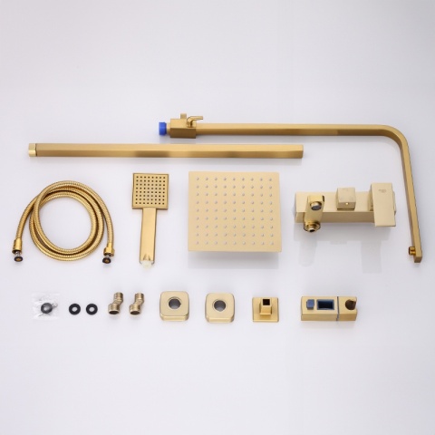 BATERIA PRYSZNICOWA ŁAZIENKOWA Z DESZCZOWNICĄ NATRYSKOWA F170C-GL ZŁOTA