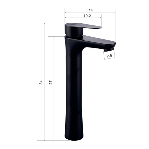 BATERIA UMYWALKOWA ŁAZIENKOWA AKRON-H CZARNA