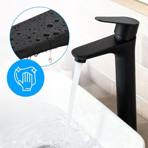 BATERIA UMYWALKOWA ŁAZIENKOWA AKRON-H CZARNA