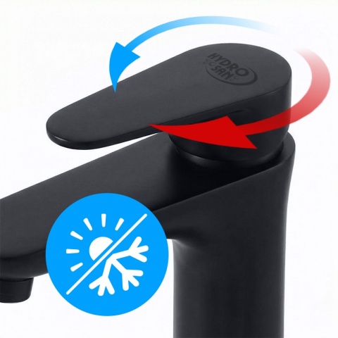 BATERIA UMYWALKOWA ŁAZIENKOWA AKRON-H CZARNA