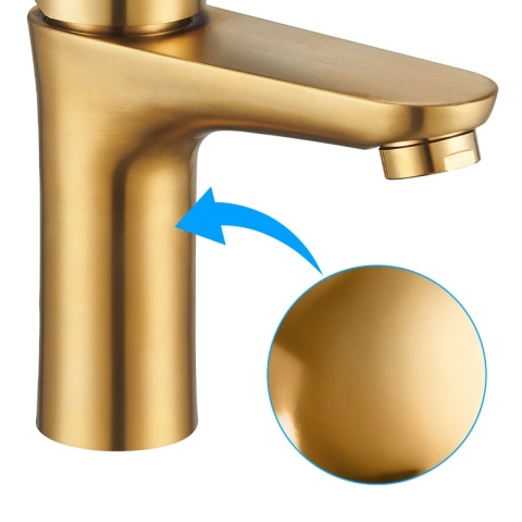 BATERIA UMYWALKOWA ŁAZIENKOWA NABLATOWA STOJĄCA JEDNOUCHWYTOWA AKRON ZŁOTA