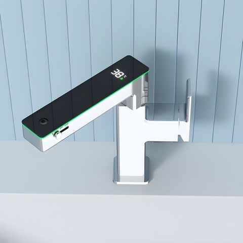 BATERIA UMYWALKOWA STOJĄCA ŁAZIENKOWA MEGI-CH CHROM WYŚWIETLACZ LED