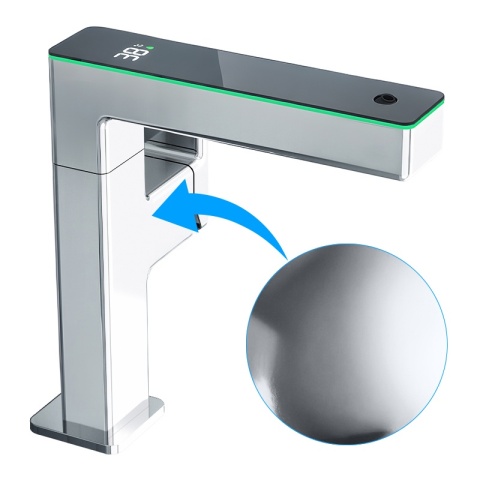 BATERIA UMYWALKOWA STOJĄCA ŁAZIENKOWA MEGI-CH CHROM WYŚWIETLACZ LED