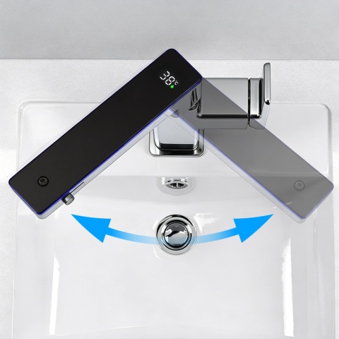 BATERIA UMYWALKOWA STOJĄCA ŁAZIENKOWA MEGI-CH CHROM WYŚWIETLACZ LED