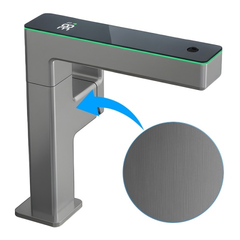 BATERIA UMYWALKOWA STOJĄCA ŁAZIENKOWA MEGI-GR SZARA WYŚWIETLACZ LED