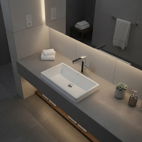 BATERIA UMYWALKOWA STOJĄCA ŁAZIENKOWA Z WYCIĄGANĄ WYLEWKĄ LIDIA-CH CHROM LED