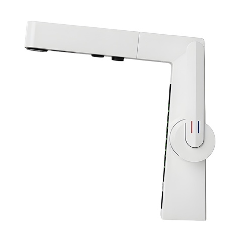 BATERIA UMYWALKOWA STOJĄCA ŁAZIENKOWA Z WYCIĄGANĄ WYLEWKĄ LIDIA-WH BIAŁA LED