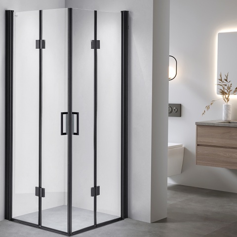 KABINA PRYSZNICOWA KWADRATOWA ZES-BS05C-100 CZARNA 100x100 CM