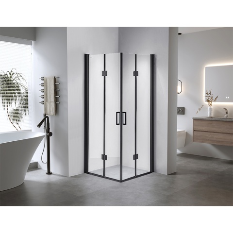 KABINA PRYSZNICOWA KWADRATOWA ZES-BS05C-100 CZARNA 100x100 CM