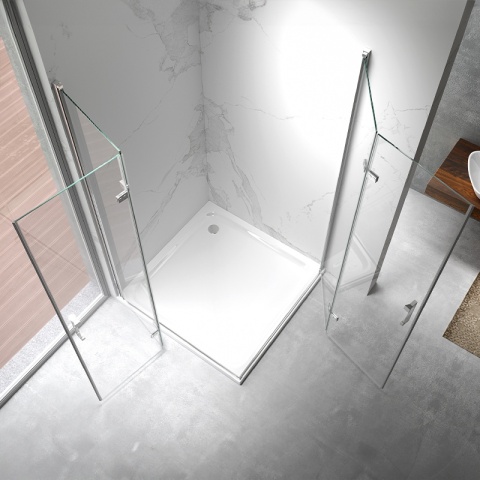 KABINA PRYSZNICOWA PROSTOKĄTNA ZES-KZ12C-110X80 CHROM 110X80 CM