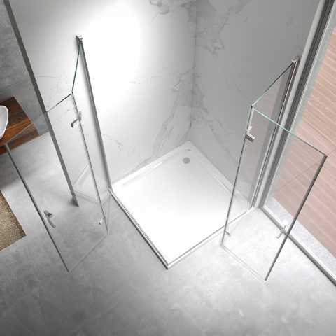 KABINA PRYSZNICOWA PROSTOKĄTNA ZES-KZ12C-110X80 CHROM 110X80 CM