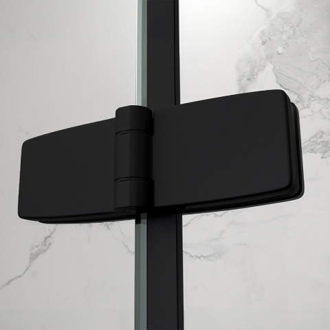 KABINA PRYSZNICOWA PROSTOKĄTNA ZES-KZ12C-BL-110X80 CZARNA 110X80 CM