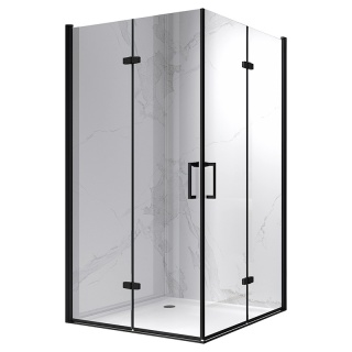 KABINA PRYSZNICOWA PROSTOKĄTNA ZES-KZ12D-BL-120X80 CZARNA 120x80 CM