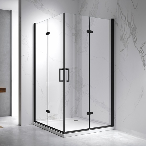 KABINA PRYSZNICOWA PROSTOKĄTNA ZES-KZ13B-BL-110X90 CZARNA 110x90 CM