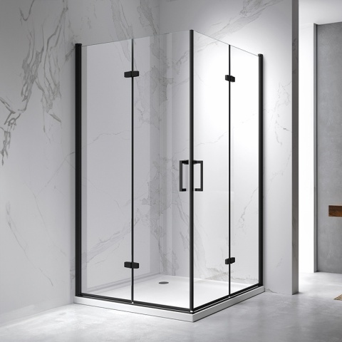 KABINA PRYSZNICOWA PROSTOKĄTNA ZES-KZ13C-BL-120X90 CZARNA 120x90 CM