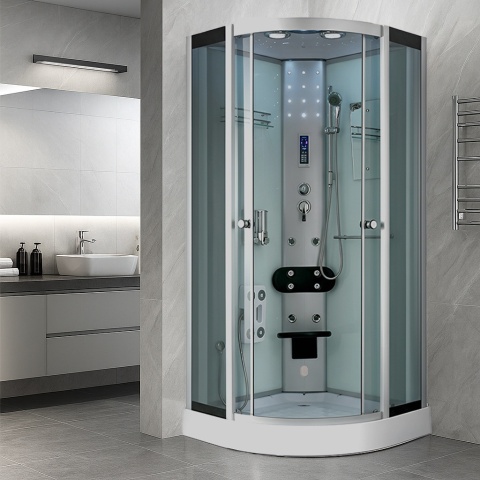 KABINA PRYSZNICOWA Z HYDROMASAŻEM I SAUNĄ WSH7180WS 80x80 CM