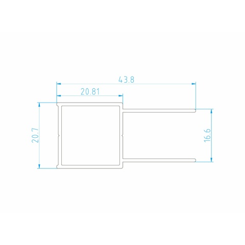 PROFIL POSZERZAJĄCY DO KABIN PRYSZNICOWYCH ZŁOTY 195 CM ALUMINIOWY ADAPTER P02B