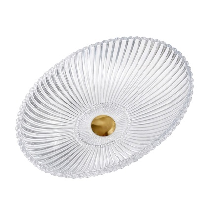 UMYWALKA NABLATOWA SZKLANA OWALNA RYFLOWANA BRILLANT3-TR-510 TRANSPARENTNA 51x35 CM