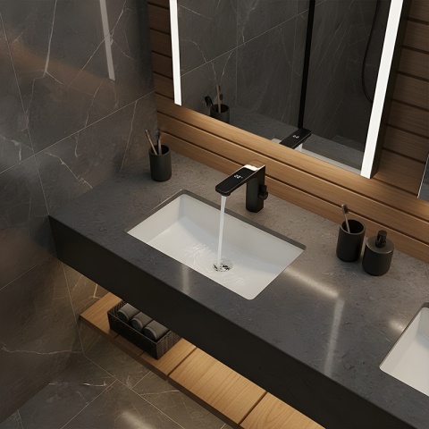 BATERIA ŁAZIENKOWA BEZDOTYKOWA F14-BL CZARNA LED