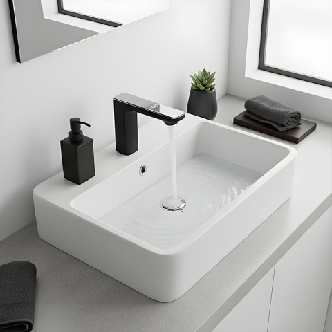 BATERIA ŁAZIENKOWA BEZDOTYKOWA F14-BL CZARNA LED