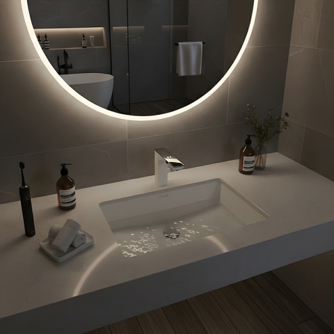 BATERIA ŁAZIENKOWA BEZDOTYKOWA F14-WH BIAŁA LED