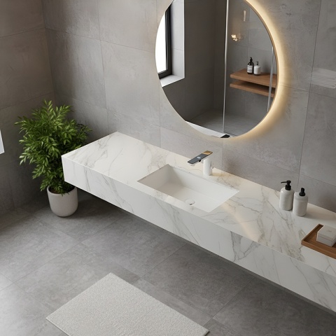 BATERIA ŁAZIENKOWA BEZDOTYKOWA F14-WH BIAŁA LED