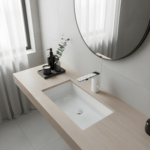 BATERIA ŁAZIENKOWA BEZDOTYKOWA F14-WH BIAŁA LED