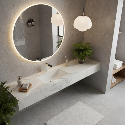 BATERIA ŁAZIENKOWA BEZDOTYKOWA F14-WH BIAŁA LED